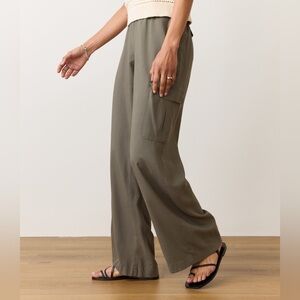 Marine Layer Olive Wide Leg Pants